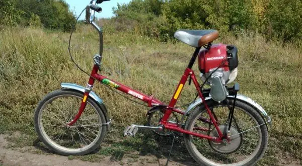 Bicykel s motorom trimmera vlastnými rukami - ako to urobiť