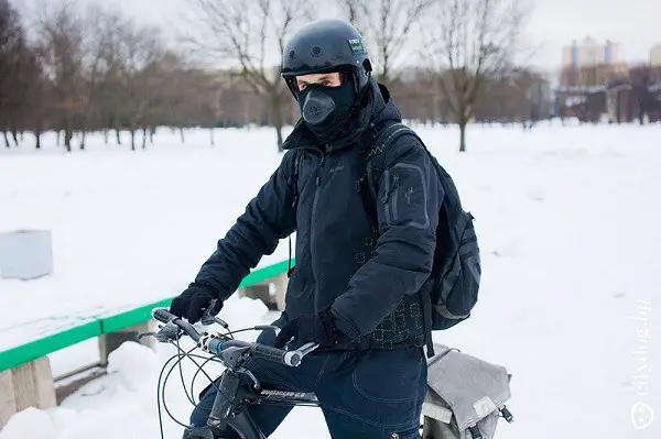 zimné oblečenie cyklistu